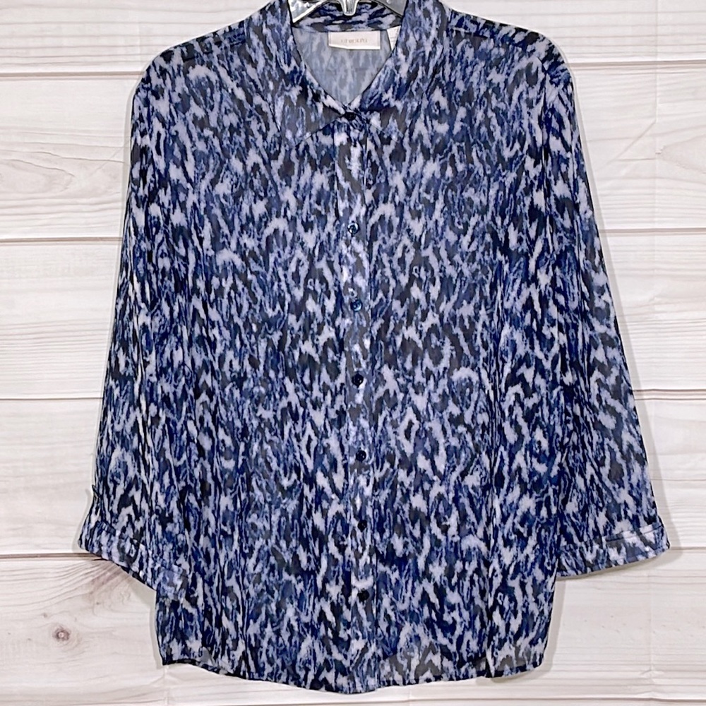 Chico’s Shades of Blue Top Size 16/XL/Chico’s 3